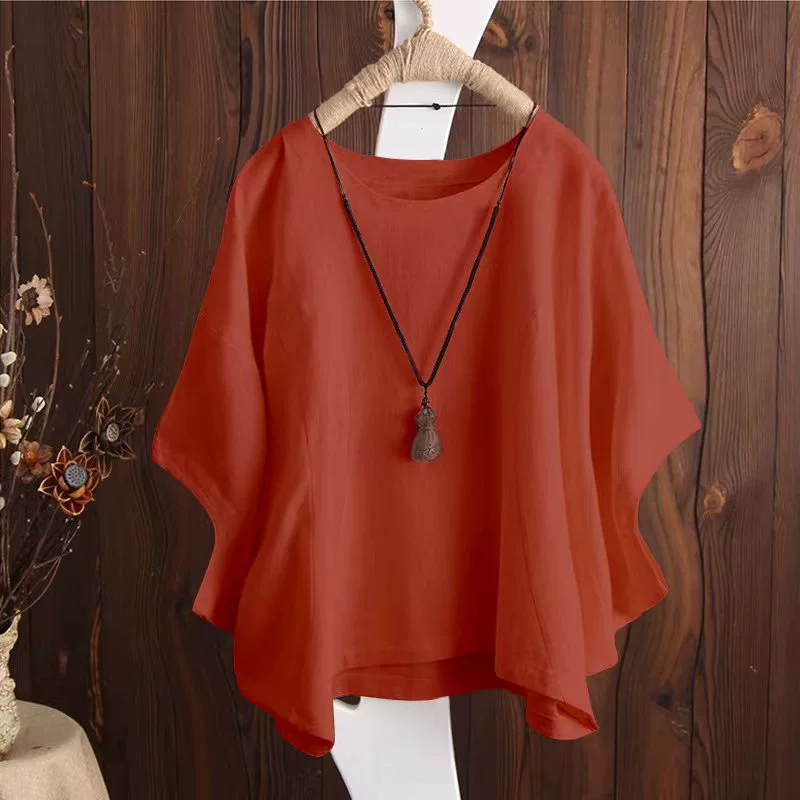 Solid Batwing Sleeve Loose T-Shirt (BUY 2 FREE SHIPPING)