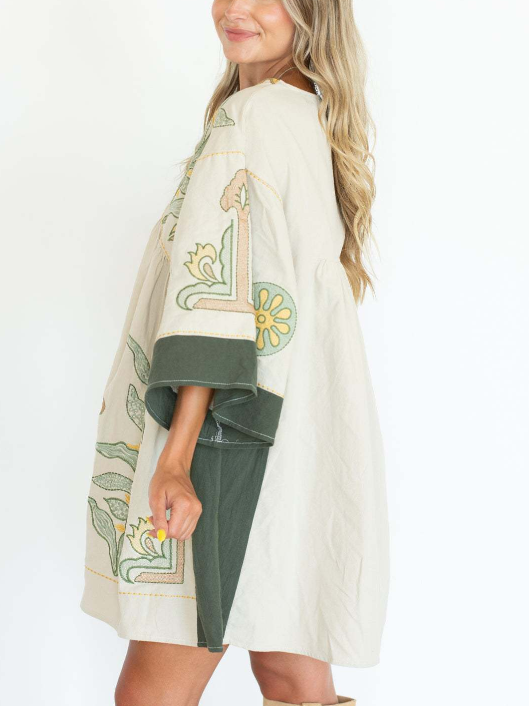 Women's Boho Embroidered V-Neck Mini Dress(BUY 2 FREE SHIPPING)