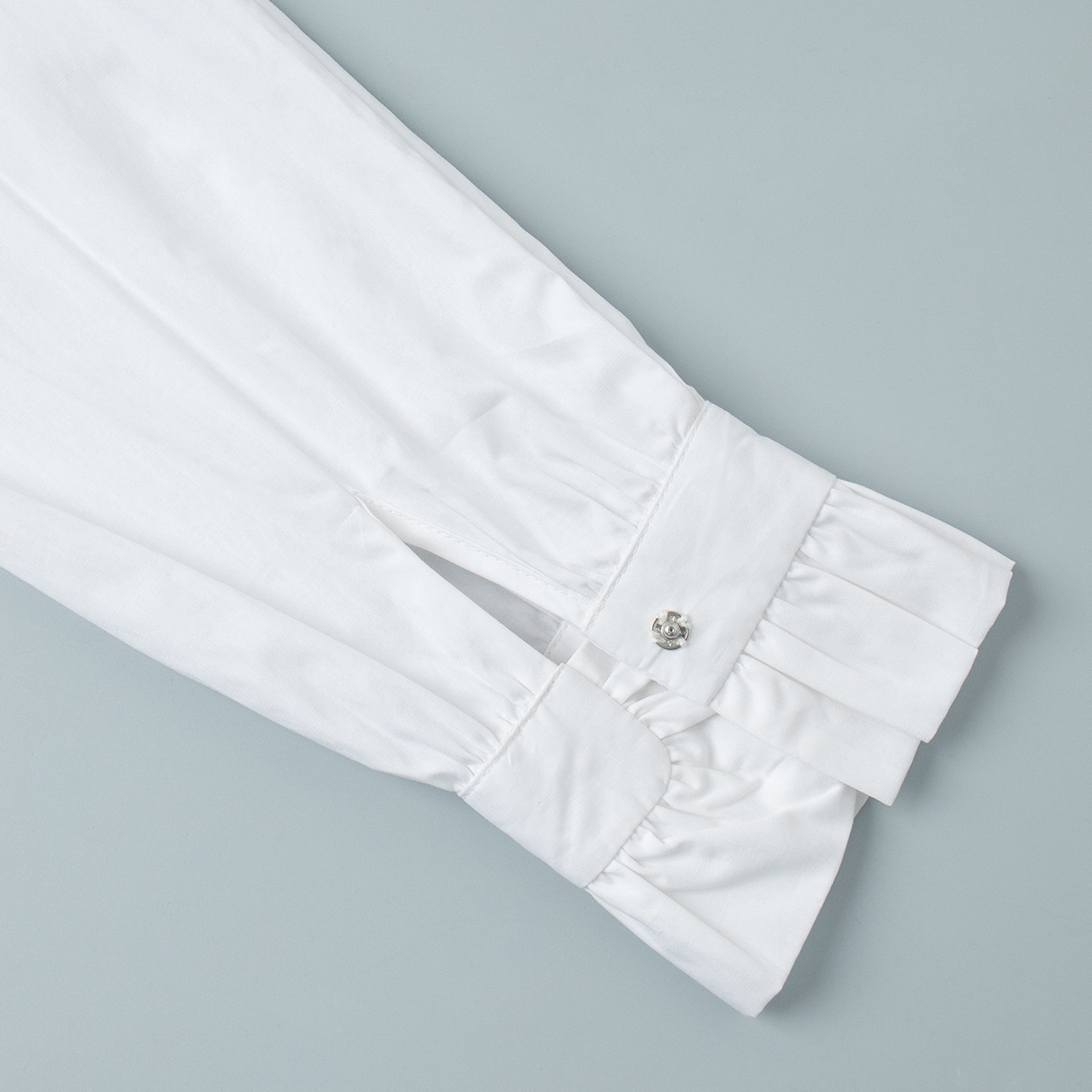 Women's 2026 New Ruffled Stand Collar Long Sleeve Blouse