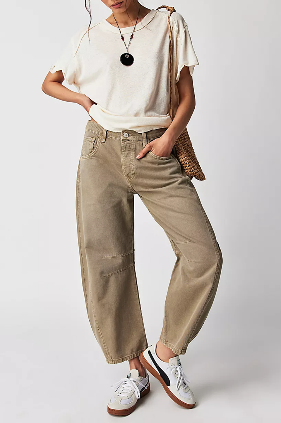 Mid low waist wide leg wide leg