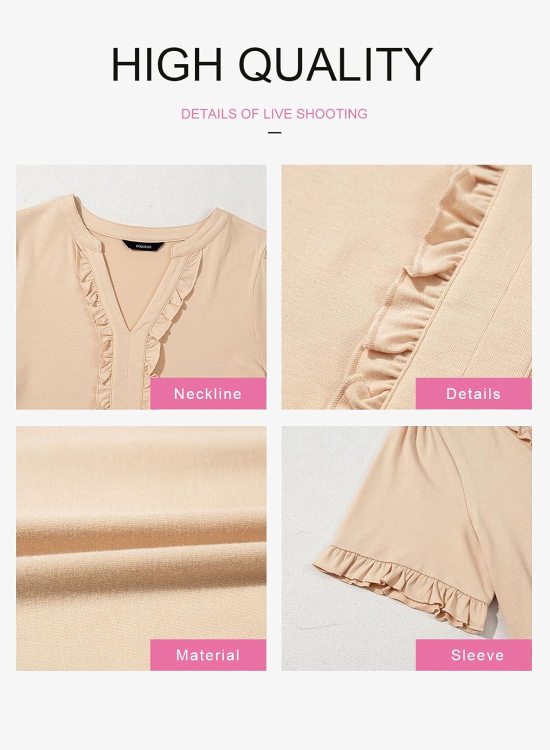 Womens Dresses  V Neck Short Sleeve Casual A Line Flowy Swing Shift Dress(Buy 2 Free Shipping)