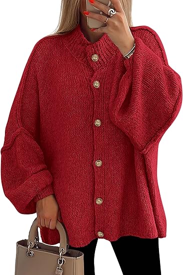 Women's Solid Color Button Cable Knit Cardigan (Buy 2 free shipping)
