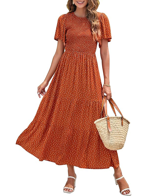 2026 Women's Summer Boho Pleated Waist-Defining Layered Maxi Skirt（BUY 2 FREE SHIPPING)