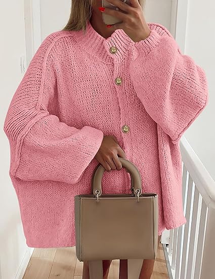 Women's Solid Color Button Cable Knit Cardigan (Buy 2 free shipping)