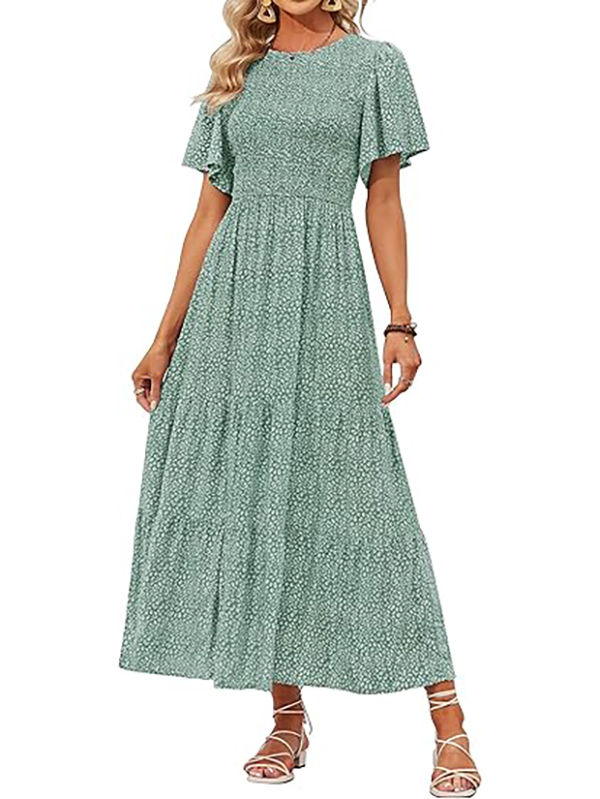 2026 Women's Summer Boho Pleated Waist-Defining Layered Maxi Skirt（BUY 2 FREE SHIPPING)