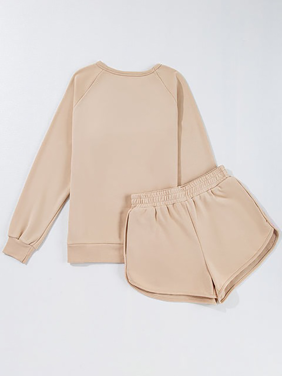 🔥HOT SALE🔥Rainbow sweatshirt and shorts two-piece casual set