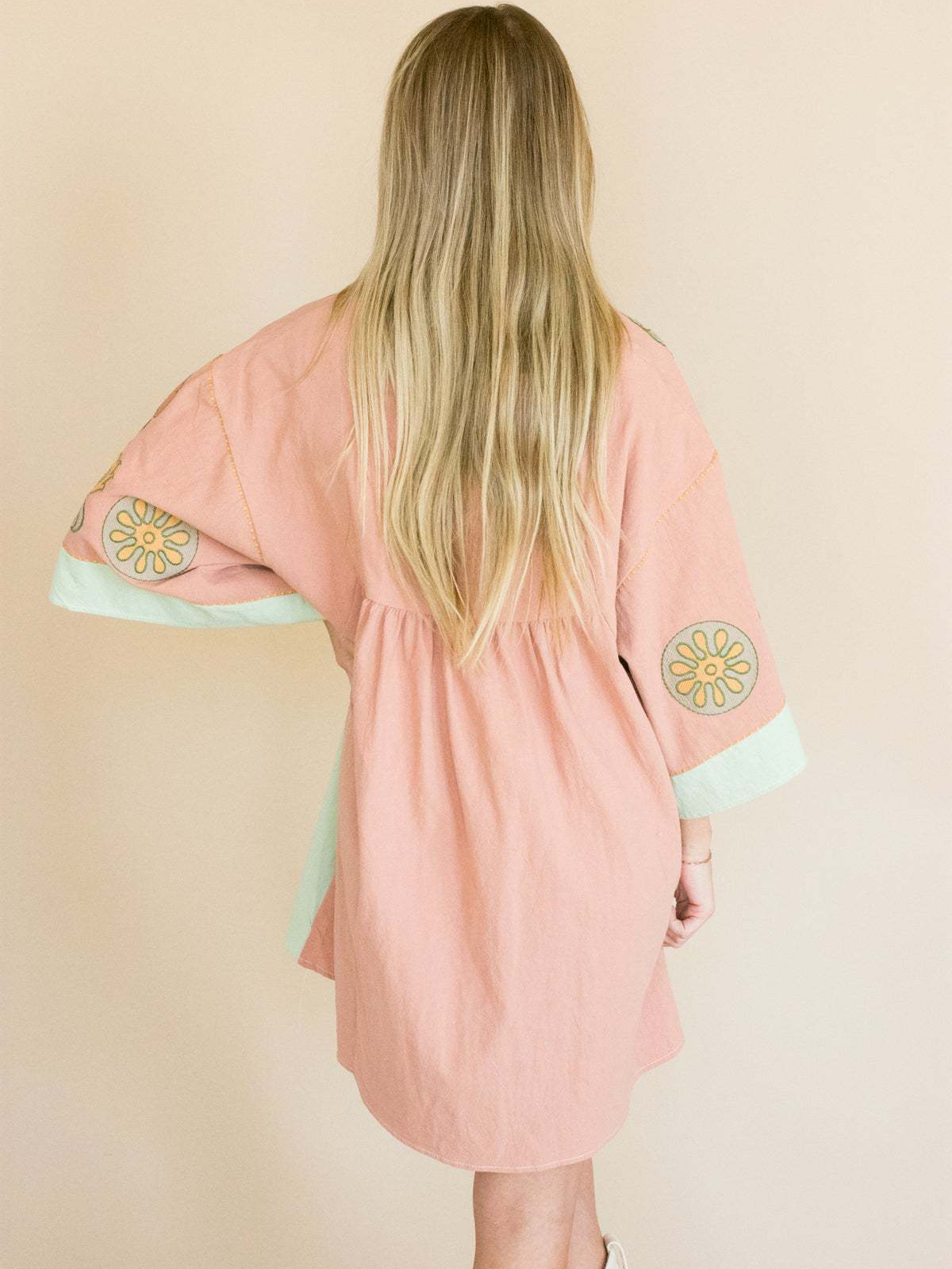 Women's Boho Embroidered V-Neck Mini Dress(BUY 2 FREE SHIPPING)