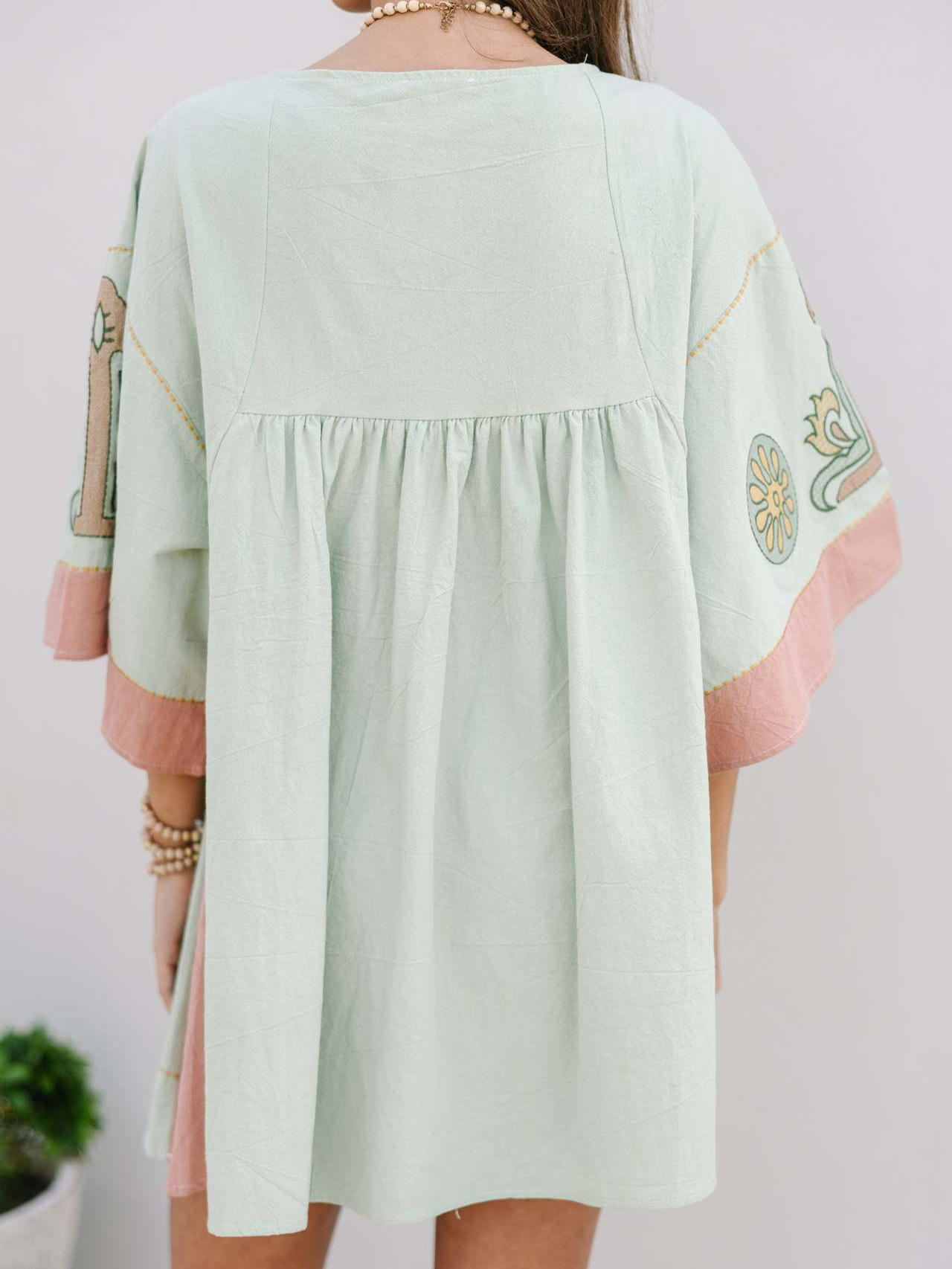 Women's Boho Embroidered V-Neck Mini Dress(BUY 2 FREE SHIPPING)