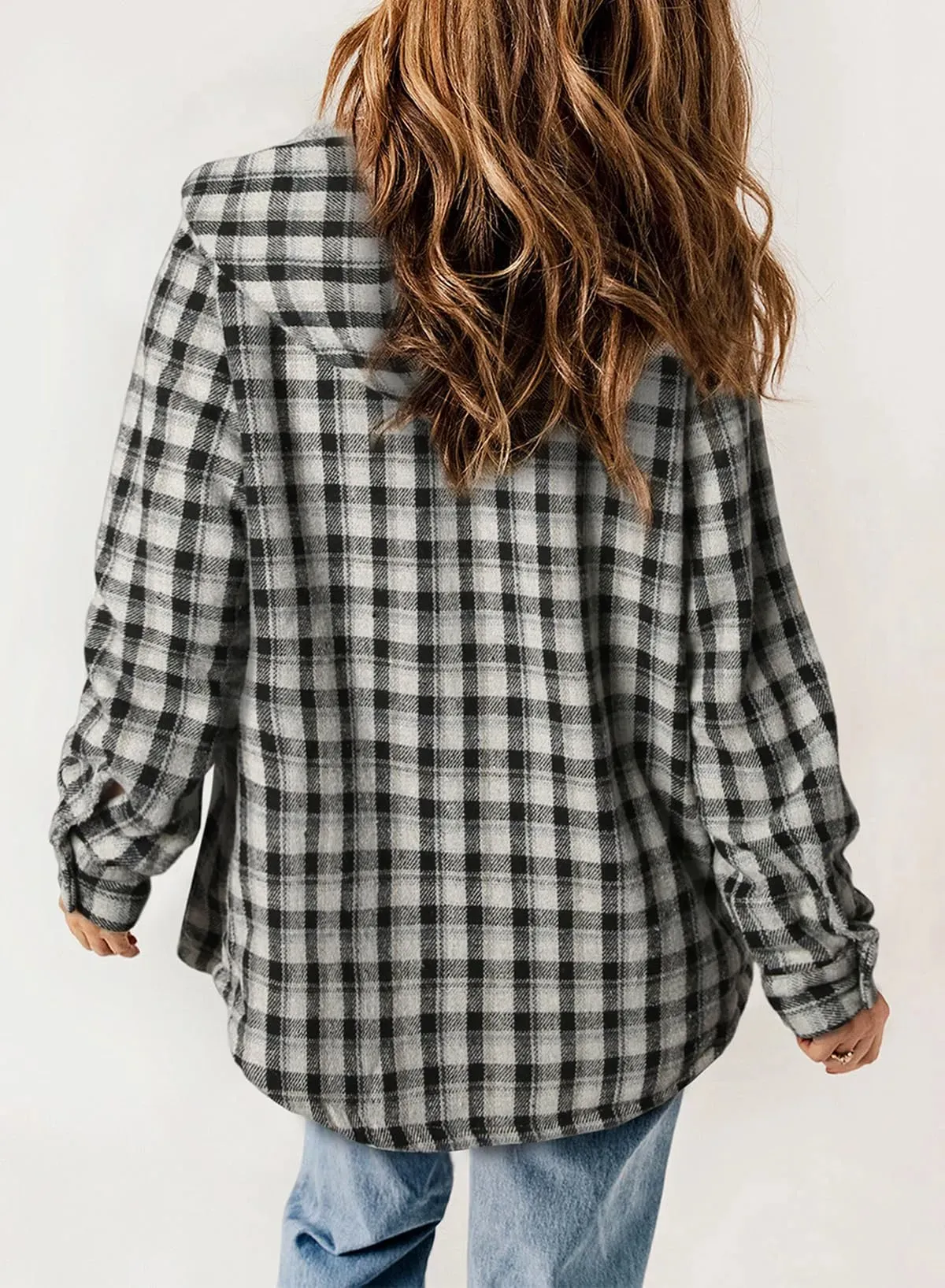 🔥🔥🔥🔥Plaid Hooded Thick Plus Fleece Warm Jacket Coat (Buy 2 Free Shipping)