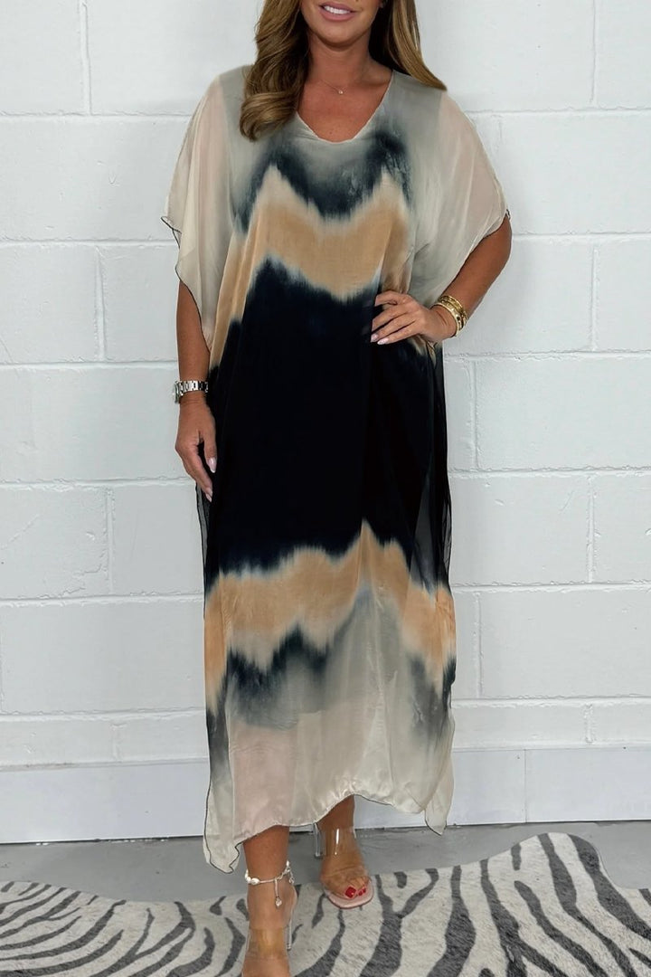 Women's Long Chiffon Maxi Dip Dye Dress (Buy 2 Free Shipping)
