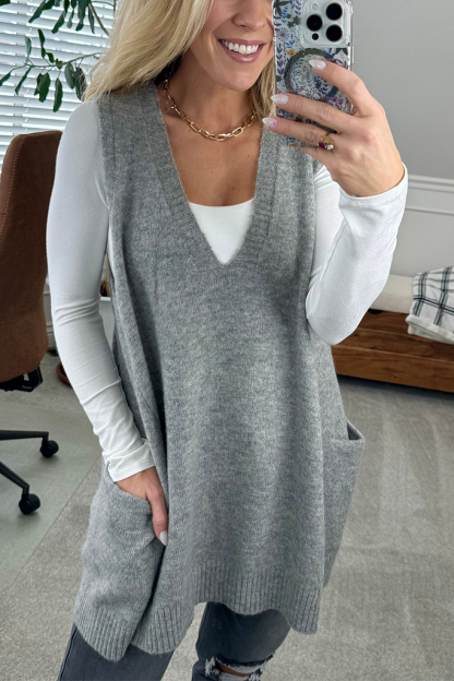 Cozy Pocket Sweater Vest