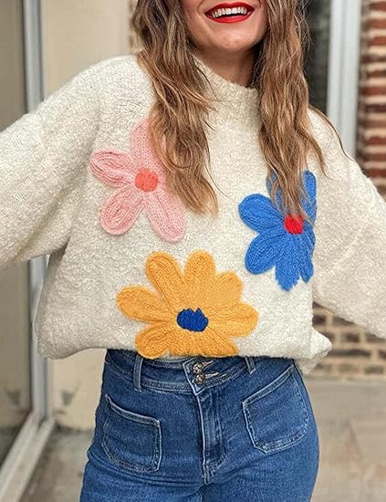 Women's Short Floral Sweater（BUY 2 FREE SHIPPING)
