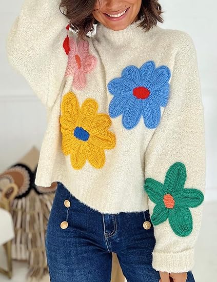 Women's Short Floral Sweater（BUY 2 FREE SHIPPING)