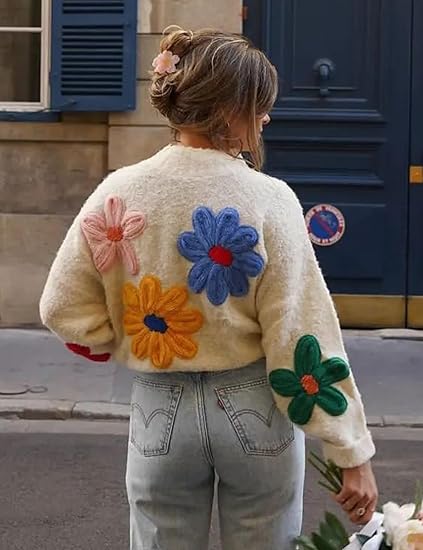 Women's Short Floral Sweater（BUY 2 FREE SHIPPING)