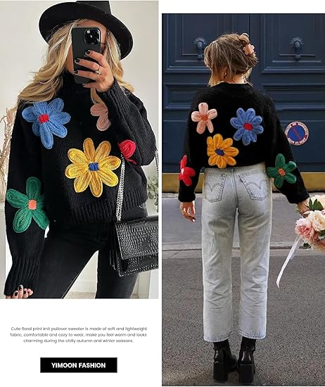 Women's Short Floral Sweater（BUY 2 FREE SHIPPING)