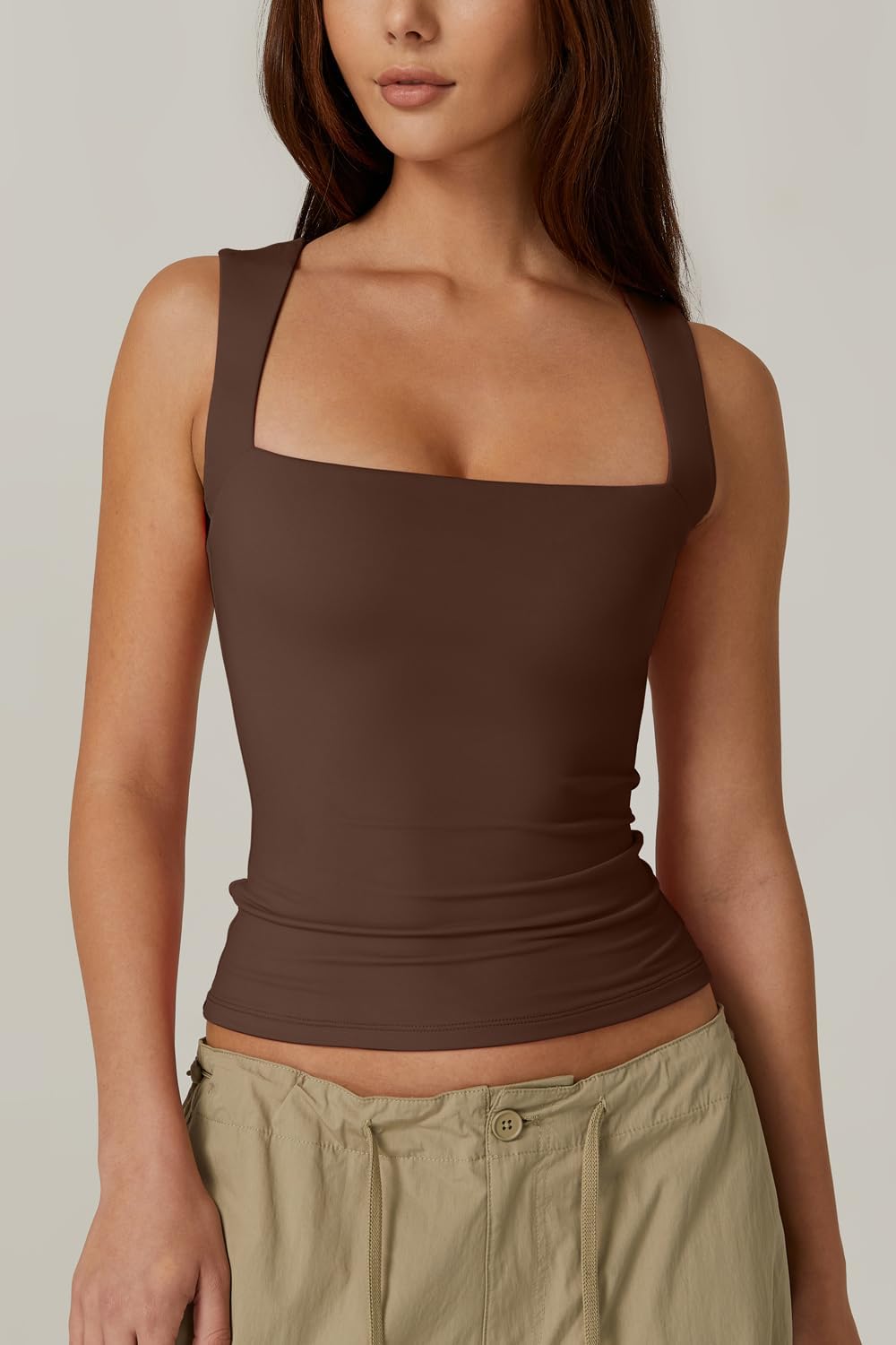 Women's Square Neck Sleeveless Double-Layer Tank Tops (Buy 3 Free Shipping)