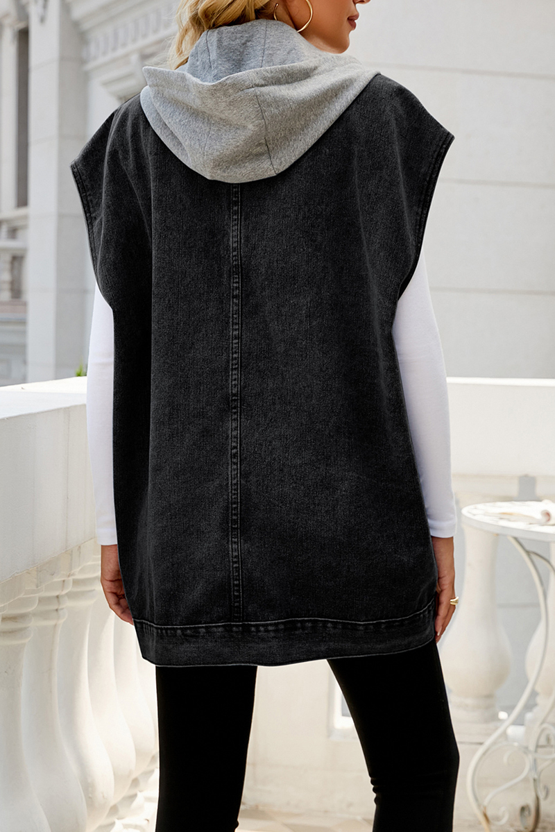 Hooded option denim Cargo Vest(BUY 2 FREE SHIPPING)