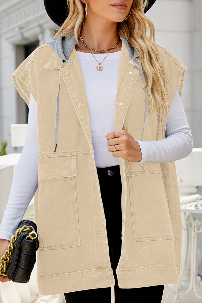 Hooded option denim Cargo Vest(BUY 2 FREE SHIPPING)