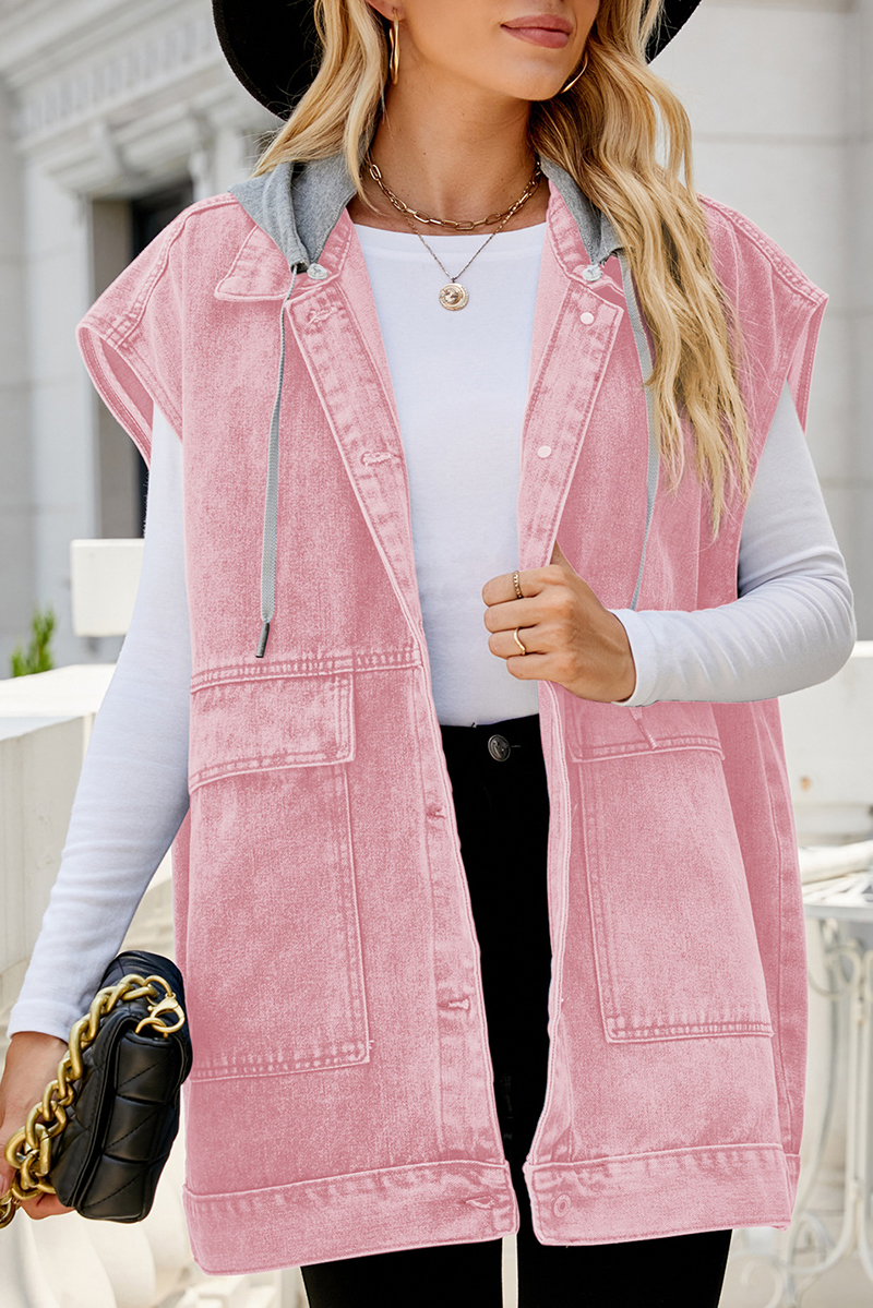 Hooded option denim Cargo Vest(BUY 2 FREE SHIPPING)
