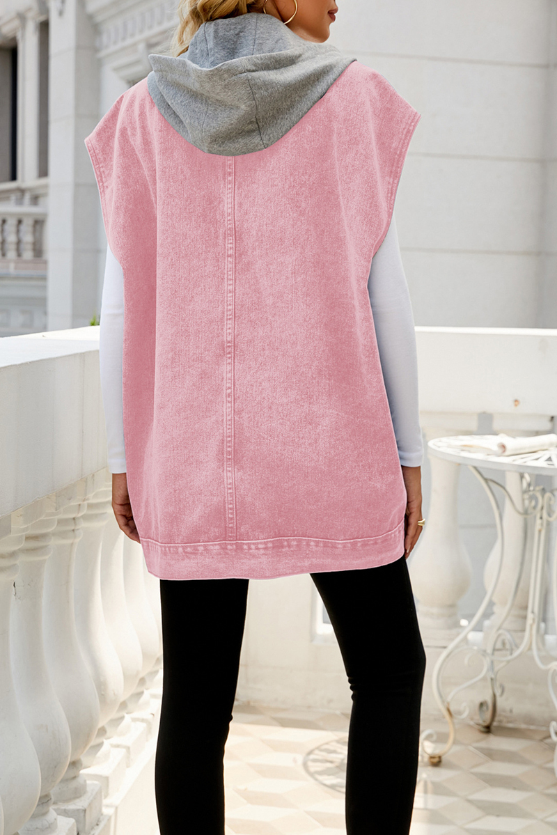 Hooded option denim Cargo Vest(BUY 2 FREE SHIPPING)