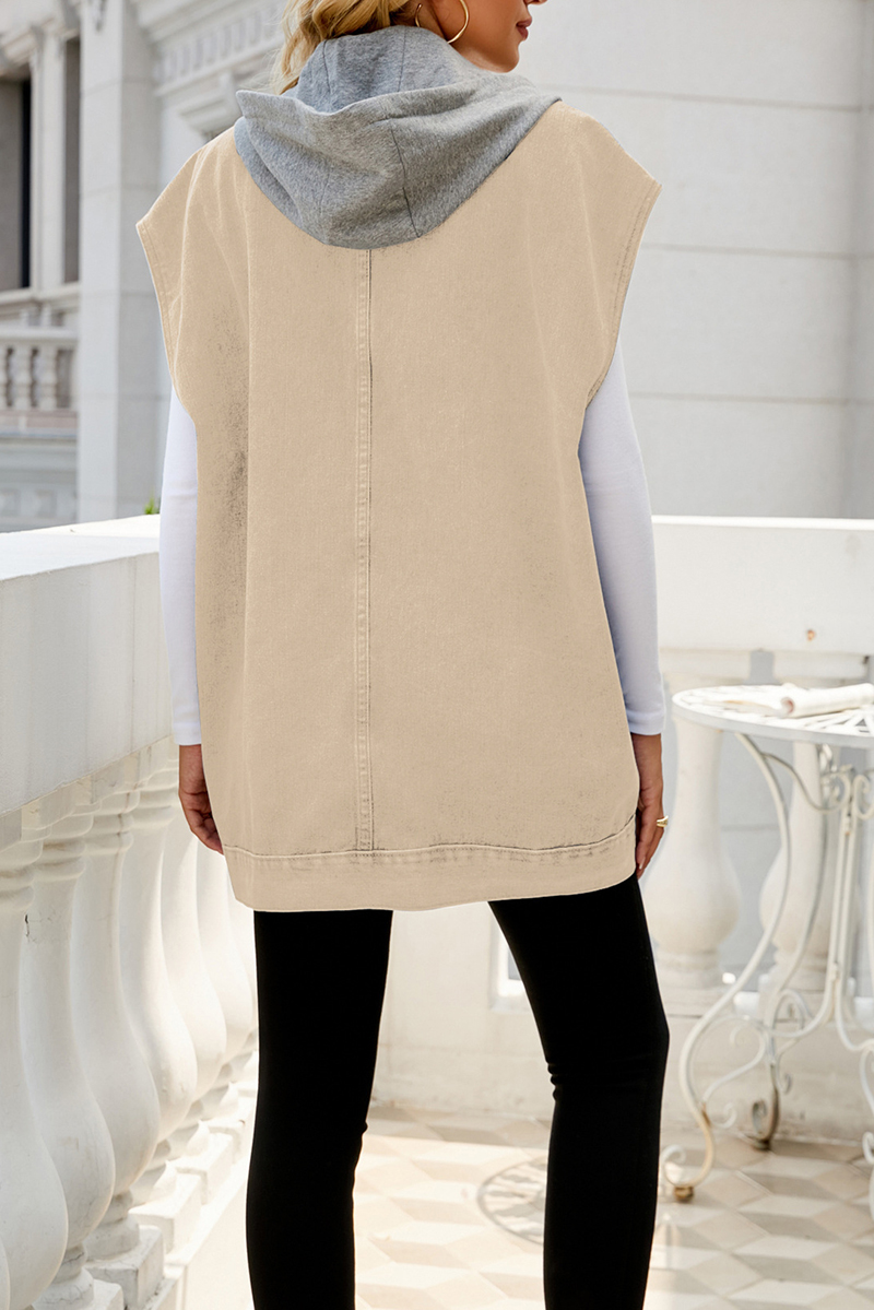 Hooded option denim Cargo Vest(BUY 2 FREE SHIPPING)
