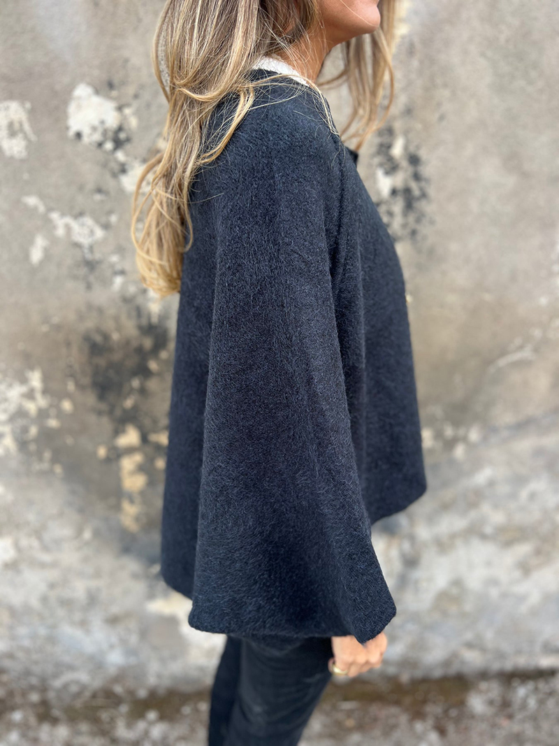 Loose Cropped Batwing Sleeve Button Jacket（BUY 2 FREE SHIPPING)