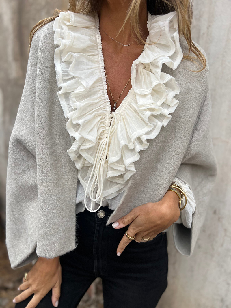 Loose Cropped Batwing Sleeve Button Jacket（BUY 2 FREE SHIPPING)