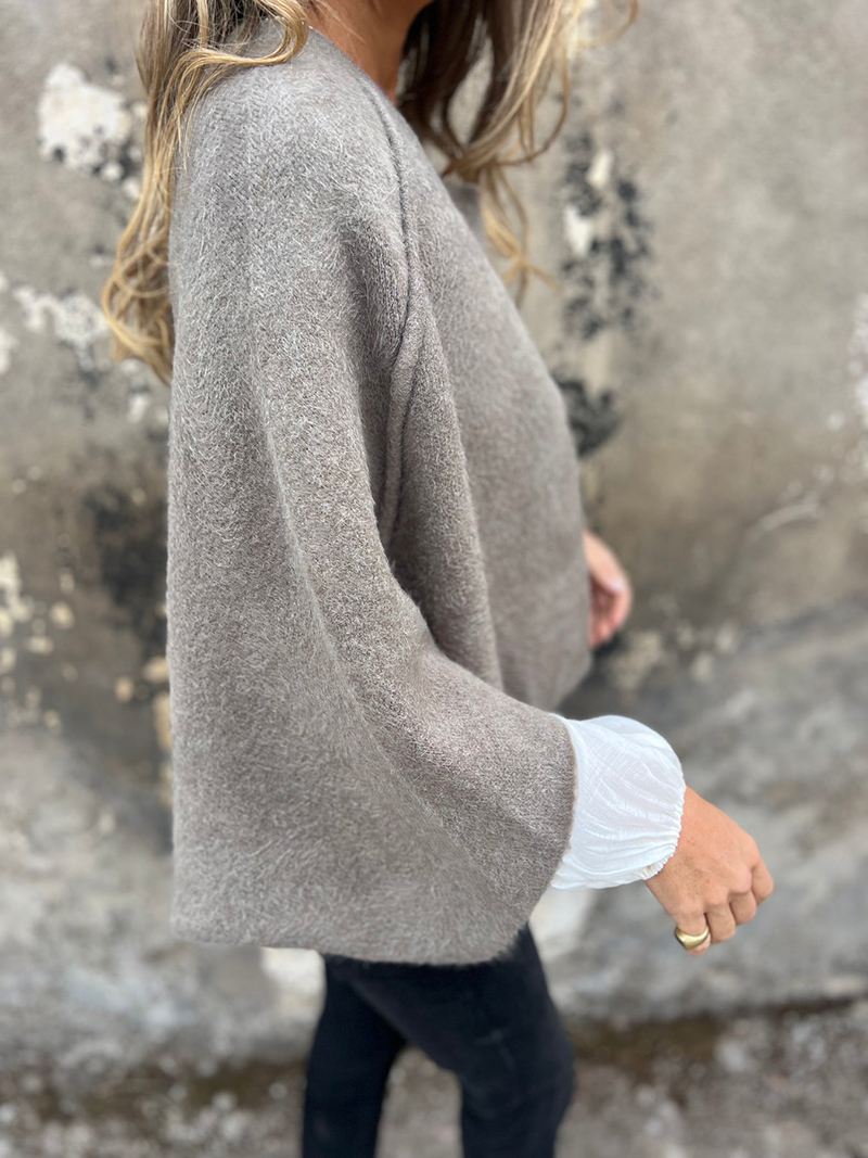 Loose Cropped Batwing Sleeve Button Jacket（BUY 2 FREE SHIPPING)