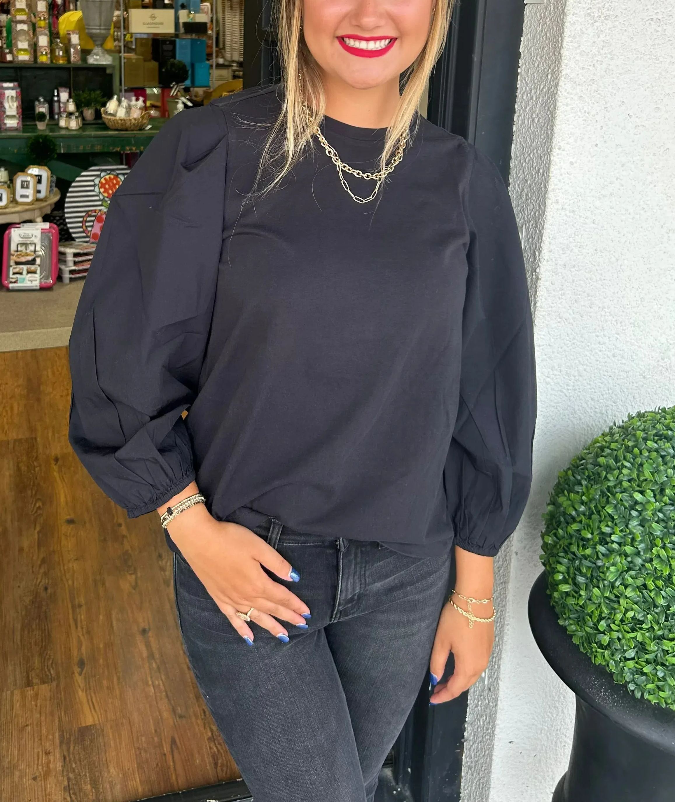 Women's Poplin Sleeve Tops (Buy 2 Free Shipping)