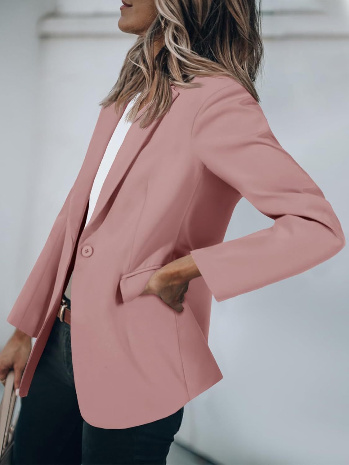 Women's Casual Button Open Front Pocket Blazers Jacket（BUY 2 FREE SHIPPING)