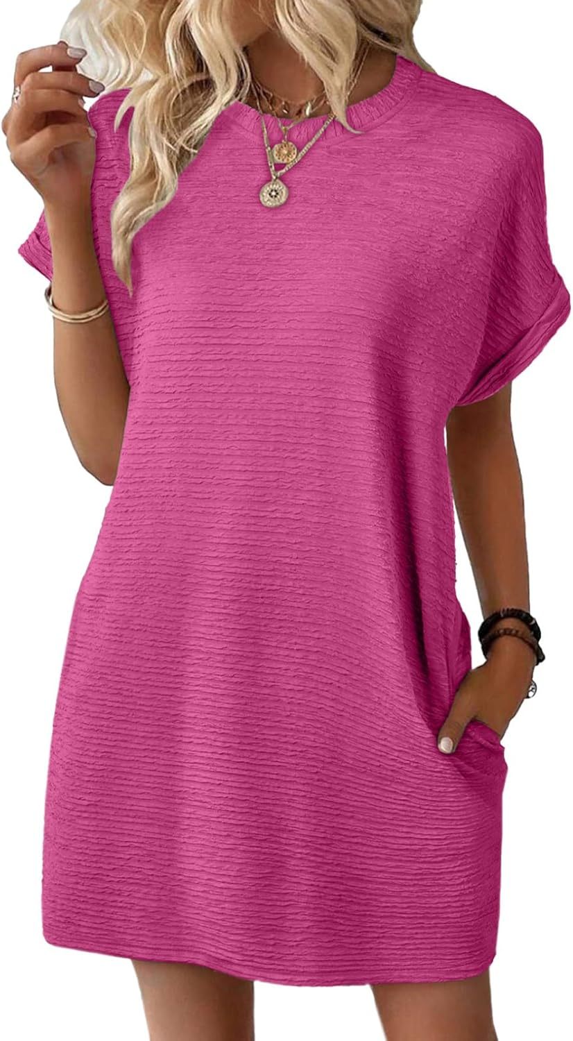 Women's Lightweight Summer Short Sleeve Dress with Pockets(BUY 2 FREE SHIPPING)