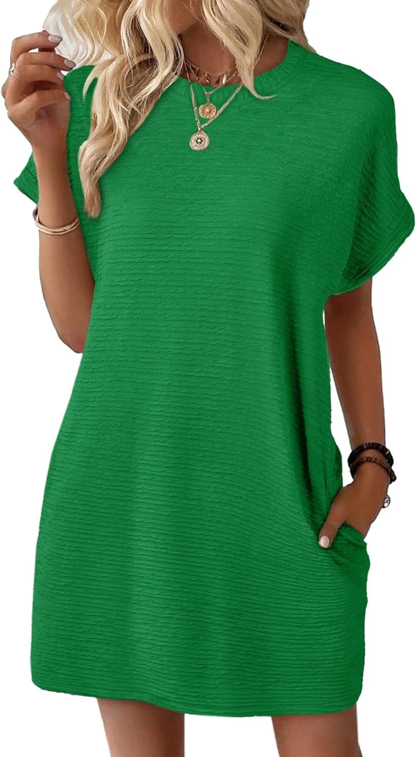Women's Lightweight Summer Short Sleeve Dress with Pockets(BUY 2 FREE SHIPPING)