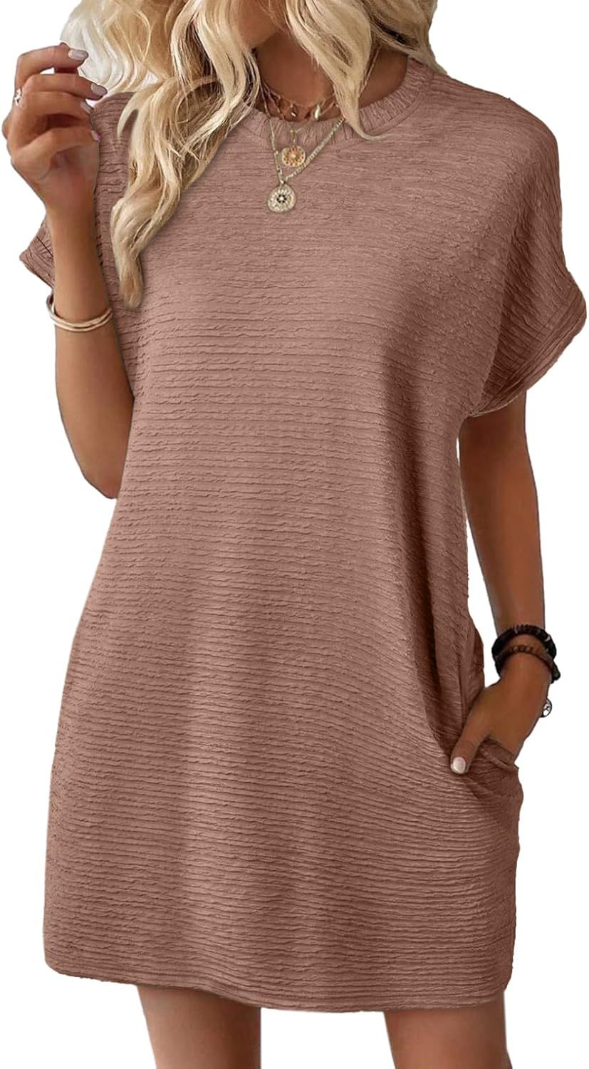 Women's Lightweight Summer Short Sleeve Dress with Pockets(BUY 2 FREE SHIPPING)