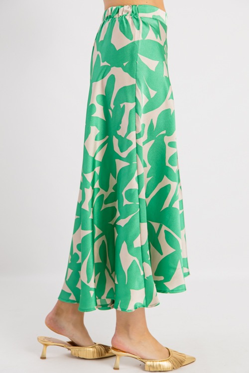 Temperament Printed Lantern Sleeves Casual Dress Set