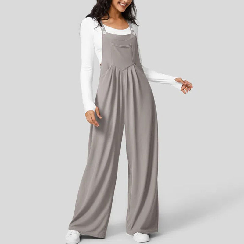 Adjustable Strap Button Multiple Pockets Plicated Waffle Casual Overalls.✨(Buy 2 Free Shipping)