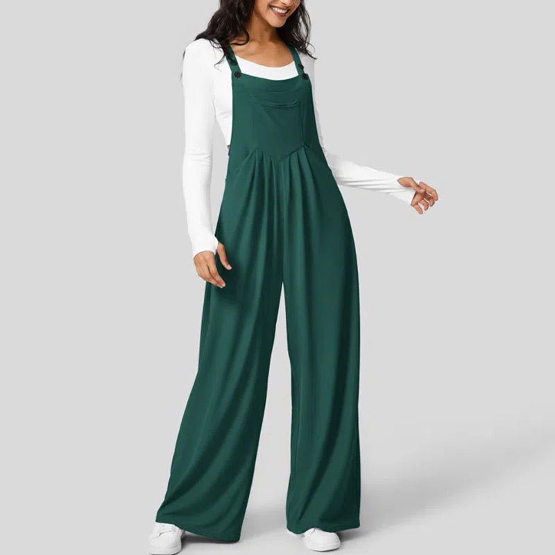 Adjustable Strap Button Multiple Pockets Plicated Waffle Casual Overalls.✨(Buy 2 Free Shipping)