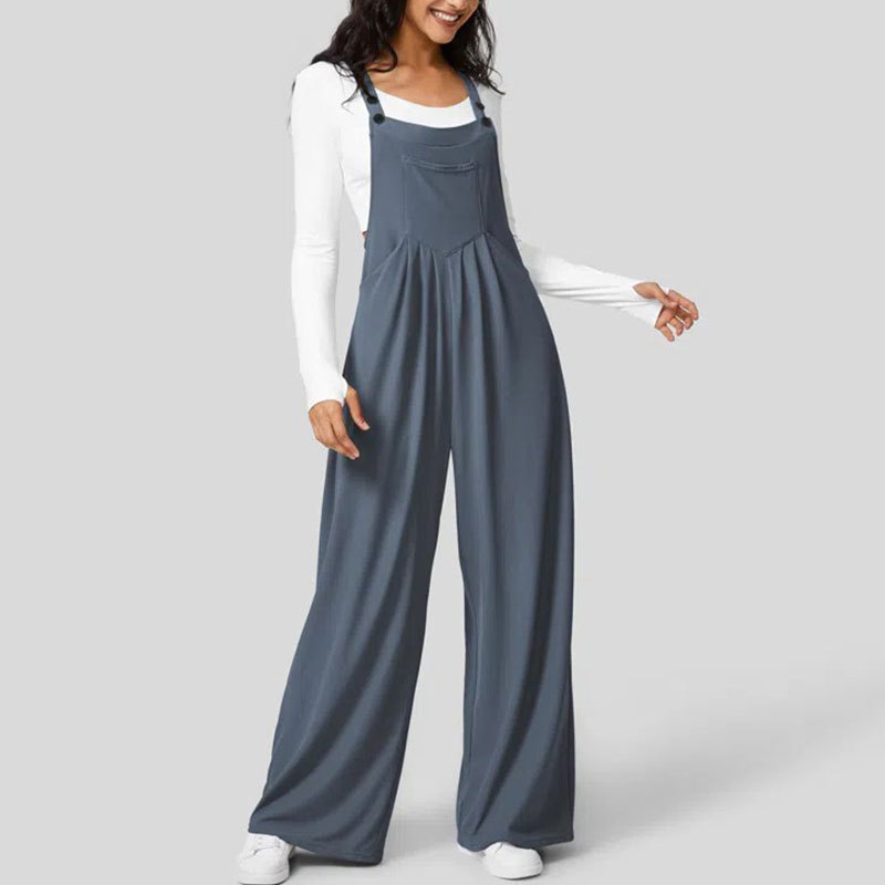 Adjustable Strap Button Multiple Pockets Plicated Waffle Casual Overalls.✨(Buy 2 Free Shipping)