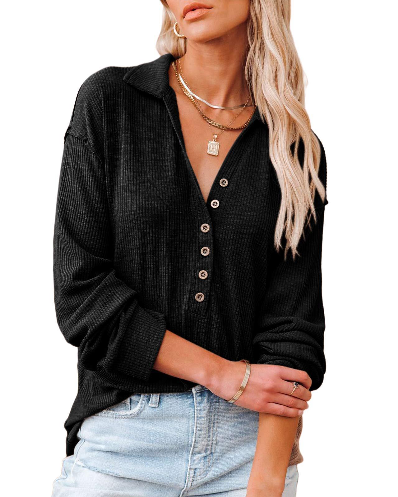 Women's Casual Button Down Relaxed Fit Shirts (Buy 2 Free Shipping)