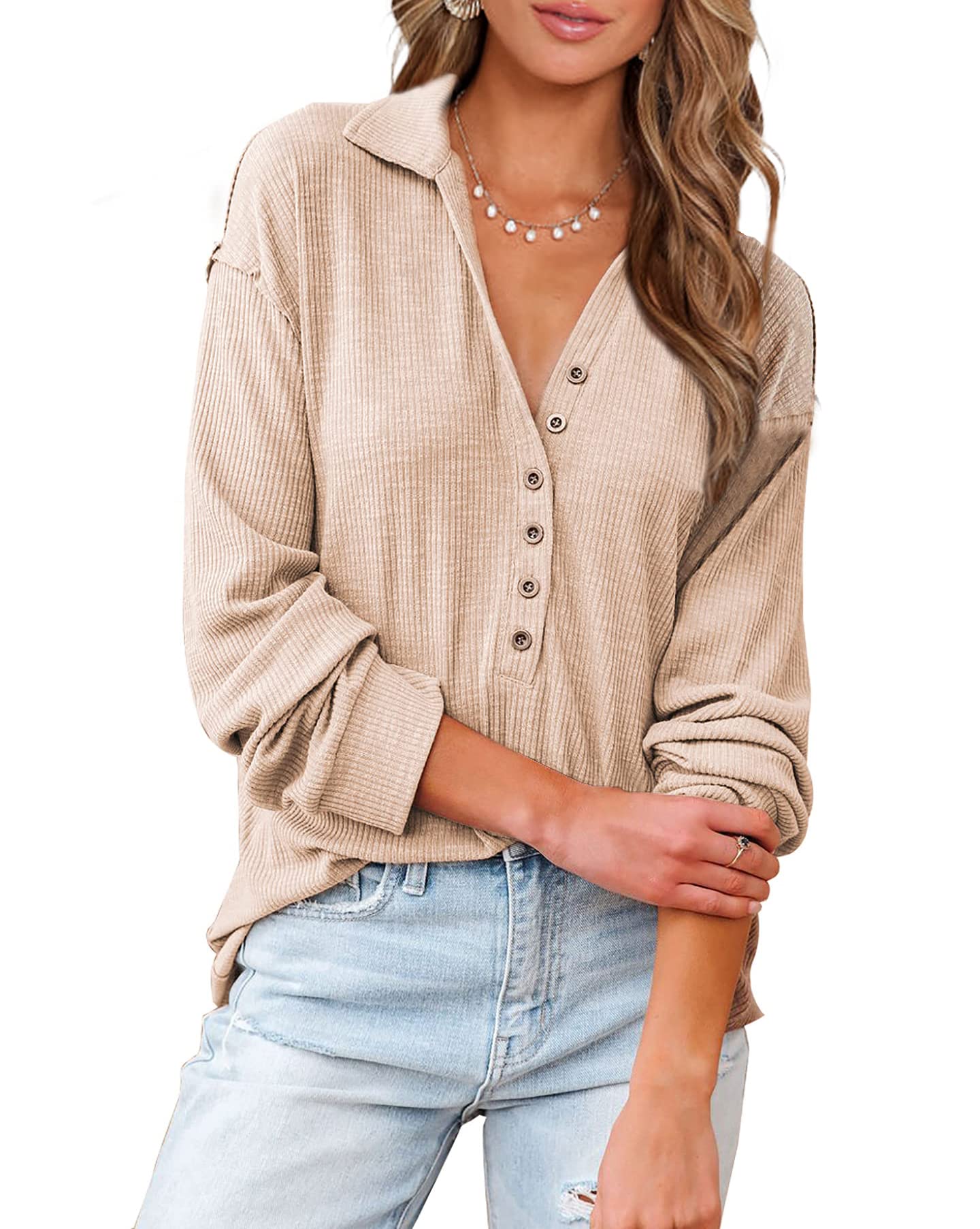 Women's Casual Button Down Relaxed Fit Shirts (Buy 2 Free Shipping)
