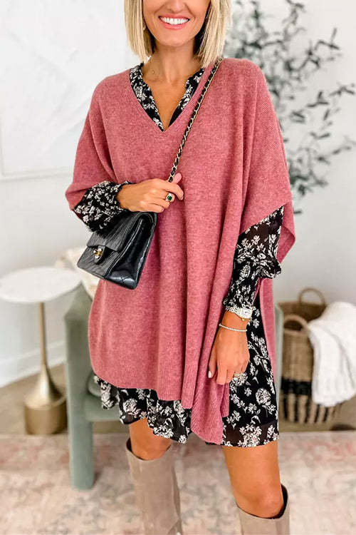 Fashion Loose Fit Solid Poncho Sweater（BUY 2 FREE SHIPPING）