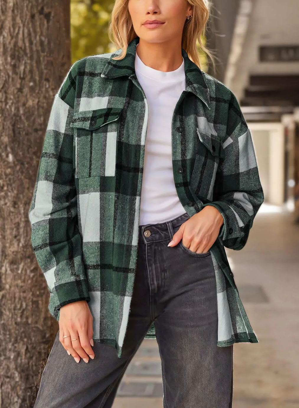 Hot Sale Women's Fall Flannel Plaid Button Down Shirts Jackets (BUY 2 FREE SHIPPING)