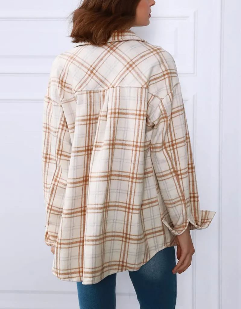Hot Sale Women's Fall Flannel Plaid Button Down Shirts Jackets (BUY 2 FREE SHIPPING)