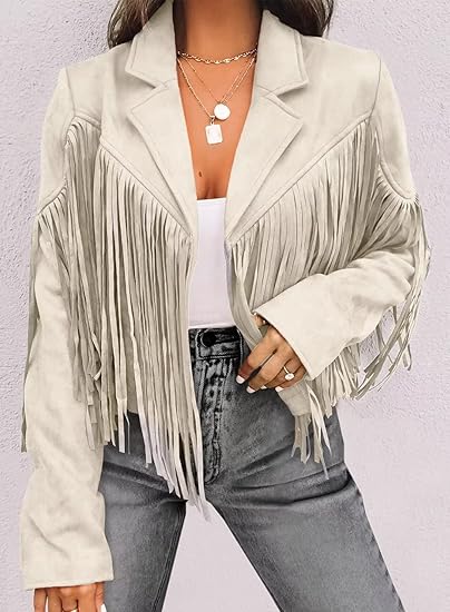 Women's Faux Suede Tassel Cowgirl Jackets
