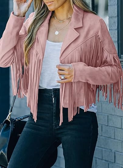 Women's Faux Suede Tassel Cowgirl Jackets