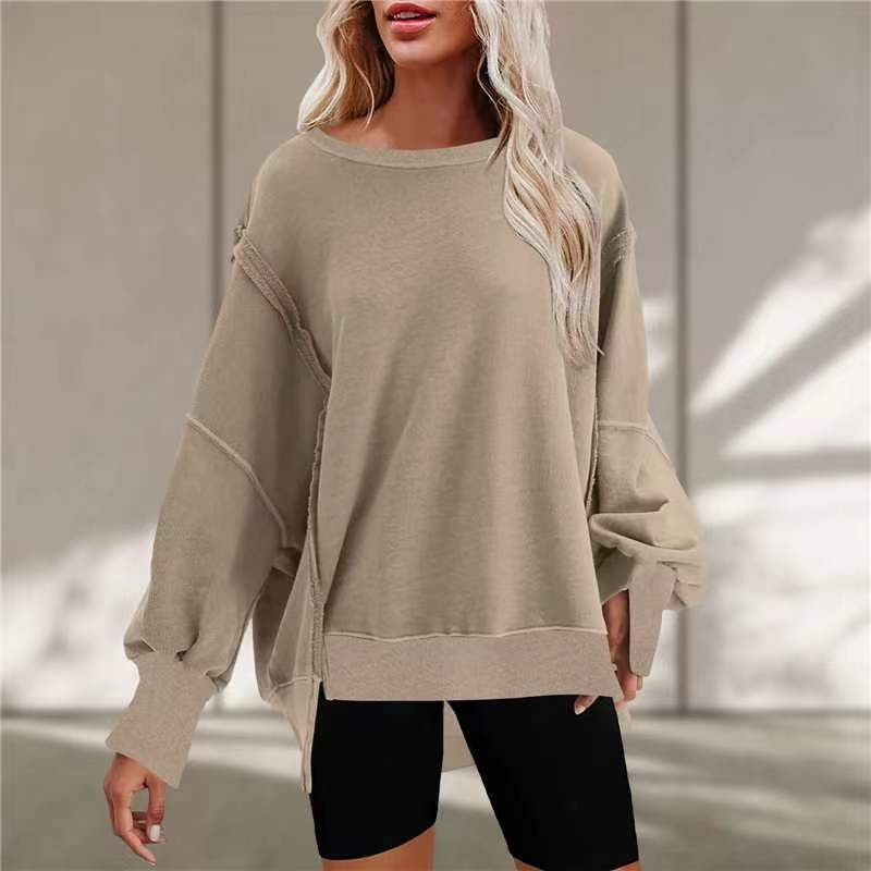 Washed Revealed Seam Oversized Sweatshirt（BUY 2 FREE SHIPPING)