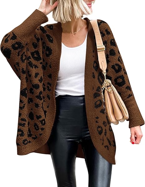 Loose Leopard Pocket Cardigan Sweater（BUY 2 FREE SHIPPING)