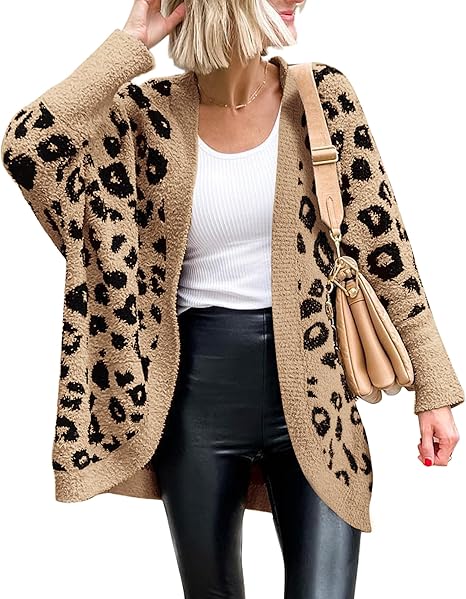 Loose Leopard Pocket Cardigan Sweater（BUY 2 FREE SHIPPING)