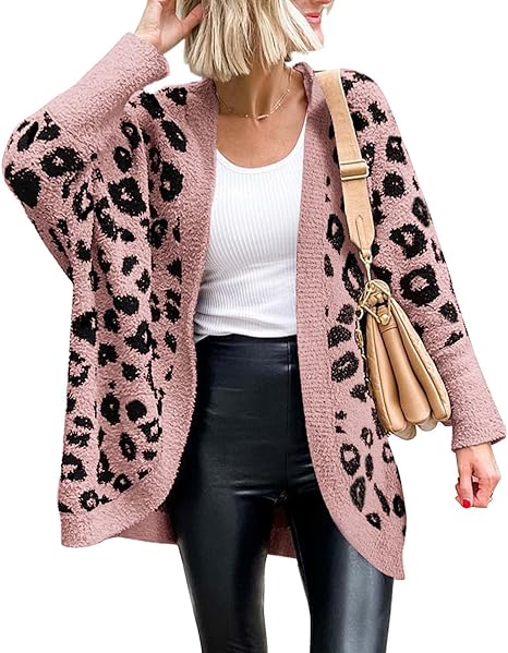 Loose Leopard Pocket Cardigan Sweater（BUY 2 FREE SHIPPING)