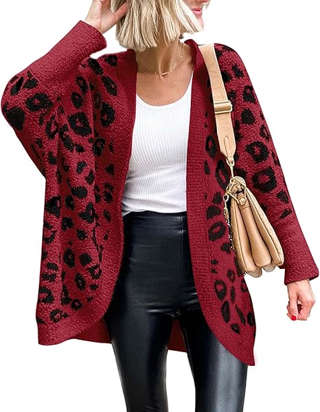 Loose Leopard Pocket Cardigan Sweater（BUY 2 FREE SHIPPING)
