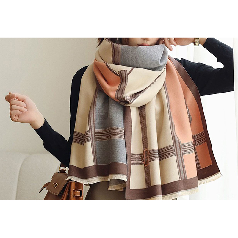 Bohemian horse pattern scarf with fringe trim（BUY 3 FREE SHIPPING)